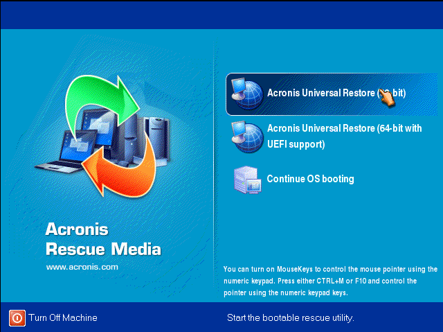 how to use acronis true image 2018 universal restore
